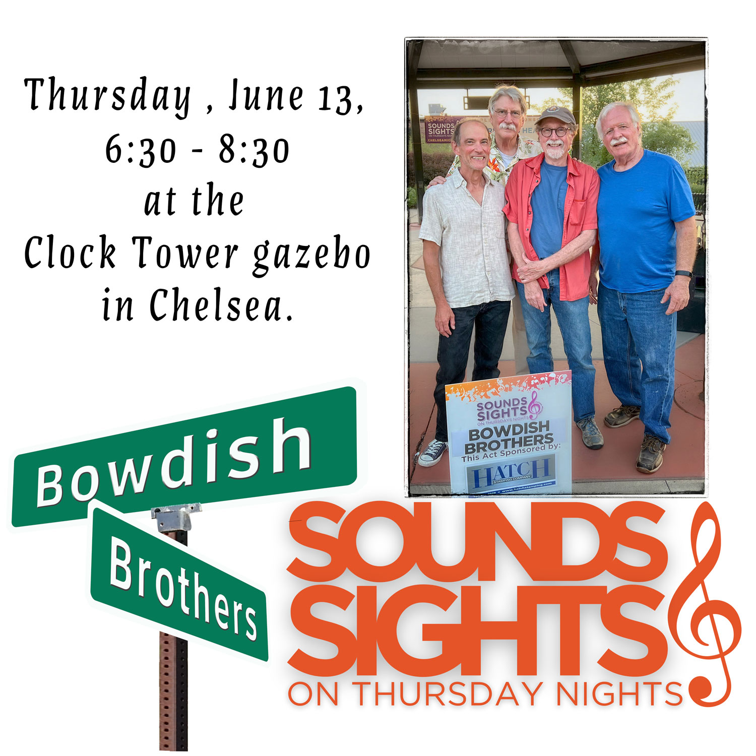 Photo of Bowdish Brothers poster for Sounds and Sights